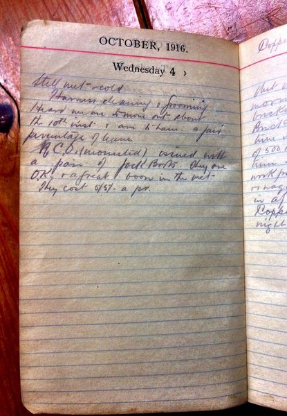 Carnet de guerre de 1916