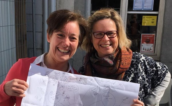 Sylvie de RadioCamino et Véronique de Halleux