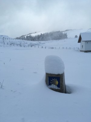 Le col d'Ibaneta sous la neige