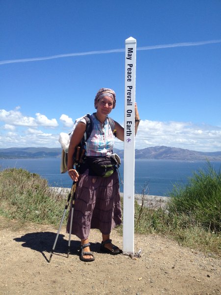 Totem de la paix à Fisterra, Galice