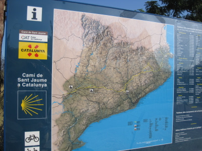 Carte du chemin en Catalogne