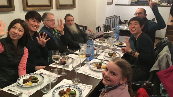 Le repas des pèlerins au Parador