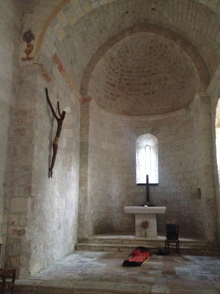 Nuit dans la chapelle Saint Sernin près de Lauzerte